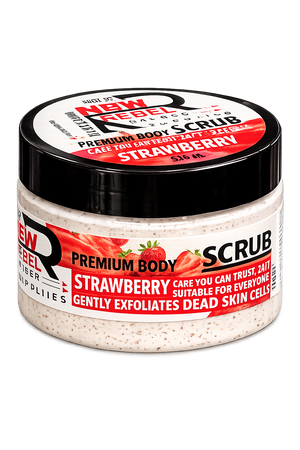 New Rebel Premium Body Scrub Strawberry – Exfoliating Body Scrub 320ml - Hairwaxshop