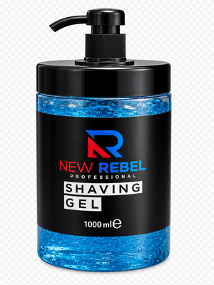 New Rebel Professional Shaving Gel Blue – Transparent Shave Gel 1000ml - Hairwaxshop